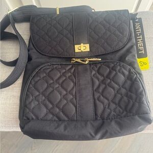 Travelon Black‎ Quilted Anti-Theft Crossbody Bag NWT
